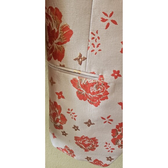 MEN'S BARABAS Beuge/ROSE FLORAL Rhinestones BLAZER - Picture 4 of 7